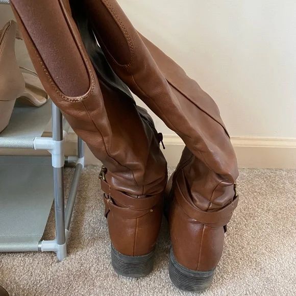 ONE DAY ONLY-Brown Knee-High Boots - Picture 2 of 9